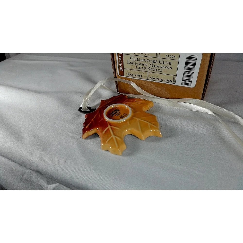 Longaberger Pottery Maple Leaf‎ Collectors Club Eschman Meadows Ornament - NIB